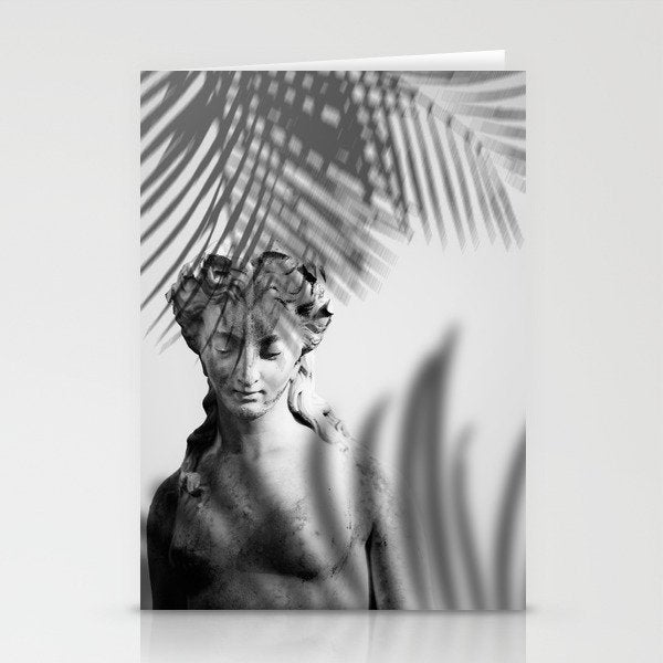 Shadowy Woman - Black and White Photography Stationery Card Gallery Image 1