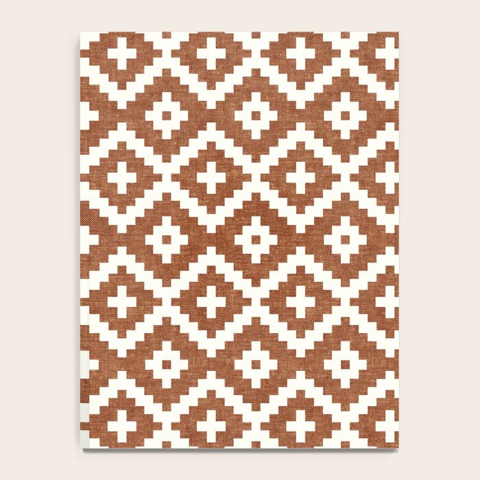 woven aztec geometric - ginger orange Notebook Gallery Image 4