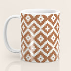 woven aztec geometric - ginger orange Coffee Mug Gallery Image 3