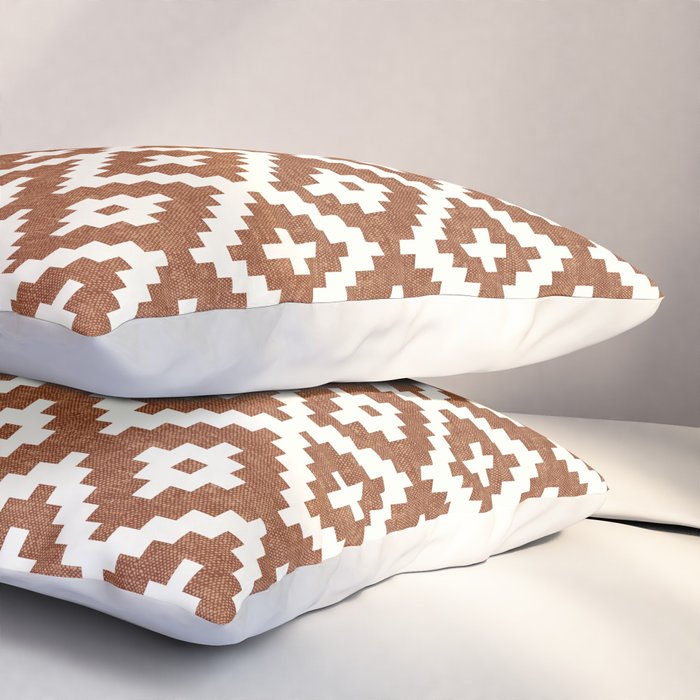 woven aztec geometric - ginger orange Pillow Sham Gallery Image 3