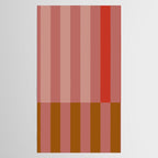 Retro Rose Pink Midcentury Stripes Patterned Tablecloth Gallery Image 2
