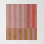 Retro Rose Pink Midcentury Stripes Patterned Throw Blanket Gallery Image 2