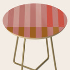 Retro Rose Pink Midcentury Stripes Patterned Side Table Gallery Image 2