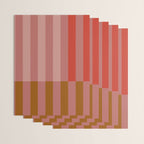 Retro Rose Pink Midcentury Stripes Patterned Wrapping Paper Gallery Image 3