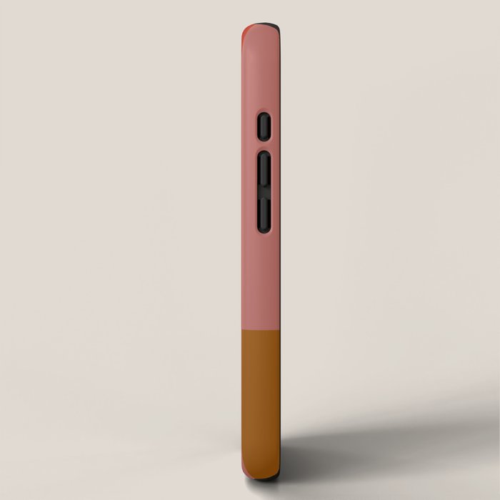 Retro Rose Pink Midcentury Stripes Patterned iPhone Case Gallery Image 2