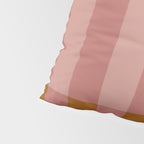 Retro Rose Pink Midcentury Stripes Patterned Pillow Sham Gallery Image 4