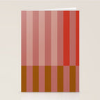 Retro Rose Pink Midcentury Stripes Patterned Stationery Card Gallery Image 2
