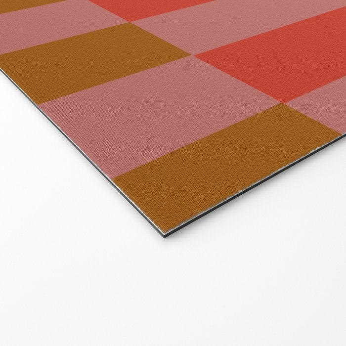 Retro Rose Pink Midcentury Stripes Patterned Welcome Mat Gallery Image 2