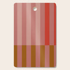 Retro Rose Pink Midcentury Stripes Patterned Cutting Board Gallery Image 1