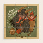 Merry Krampus Wood Wall Art Gallery Image 1