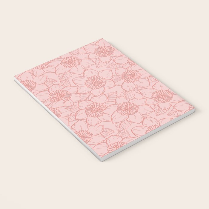Spring Garden Flower Lineart - Pink Notebook Gallery Image 3