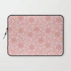 Spring Garden Flower Lineart - Pink Laptop Sleeve Gallery Image 1