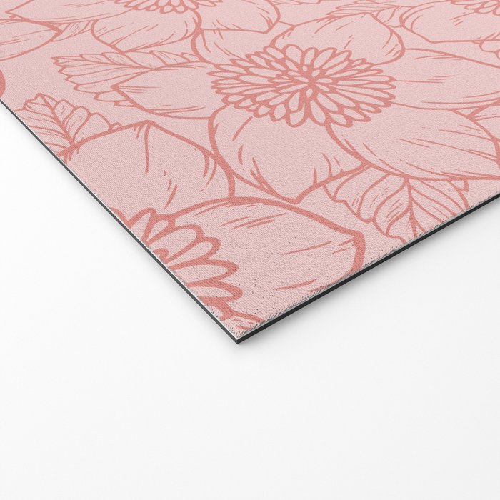 Spring Garden Flower Lineart - Pink Welcome Mat Gallery Image 2