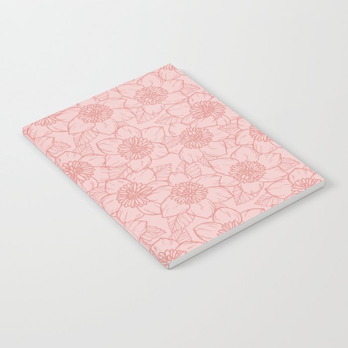Spring Garden Flower Lineart - Pink Notebook Gallery Image 2