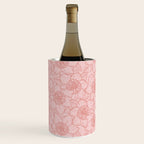 Spring Garden Flower Lineart - Pink Wine Chiller Gallery Image 1