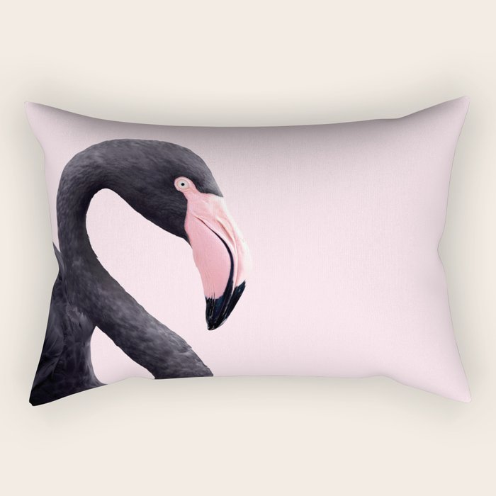 BLACK FLAMINGO Rectangular Pillow Gallery Image 1