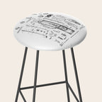 Golf Club Golfer Old Vintage Patent Drawing Print Stool Gallery Image 2