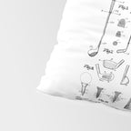 Golf Club Golfer Old Vintage Patent Drawing Print Pillow Sham Gallery Image 4
