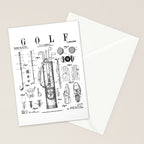 Golf Club Golfer Old Vintage Patent Drawing Print Stationery Card Gallery Image 2
