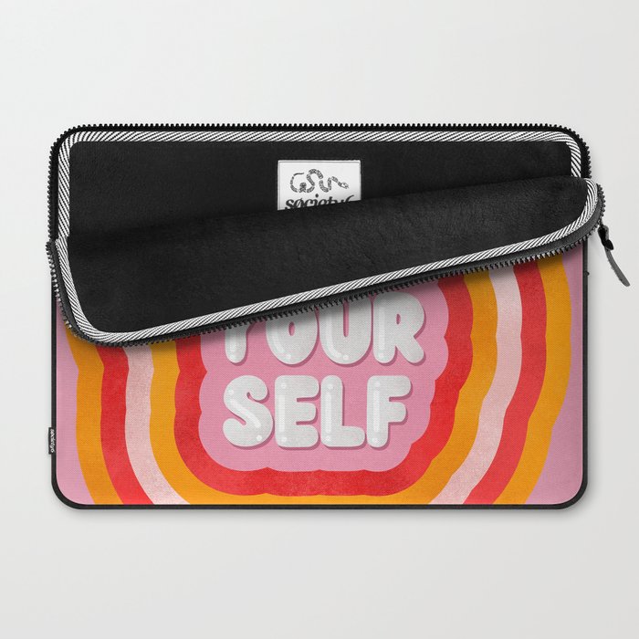 Love Yourself retro type Laptop Sleeve Gallery Image 2