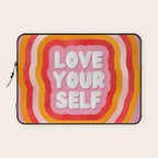 Love Yourself retro type Laptop Sleeve Gallery Image 1