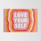 Love Yourself retro type Rug Gallery Image 2