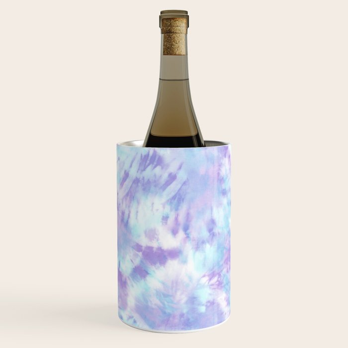 Purple and Blue Pastel Tie-Dye Wine Chiller Gallery Image 2