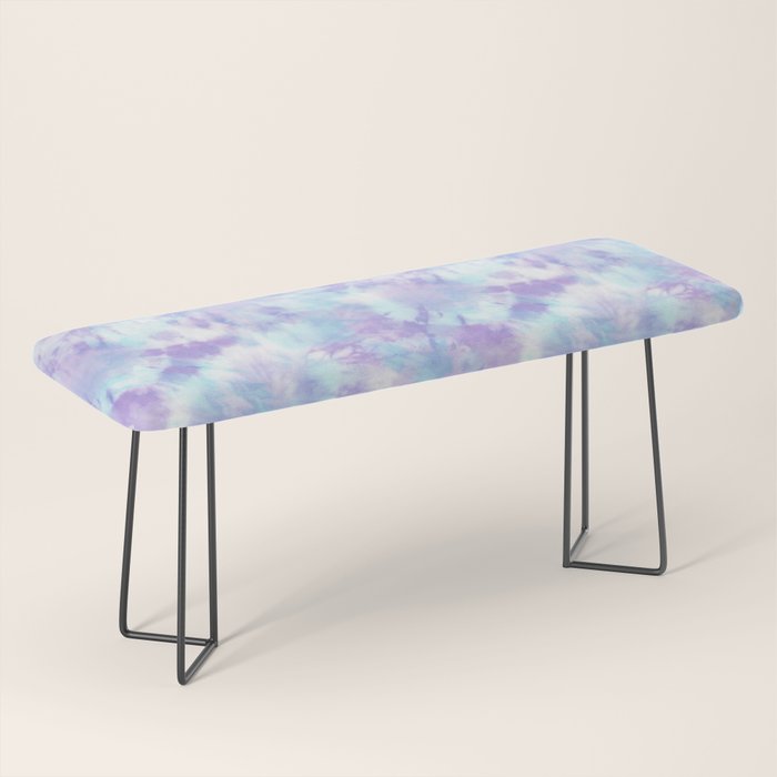 Purple and Blue Pastel Tie-Dye Bench Gallery Image 1