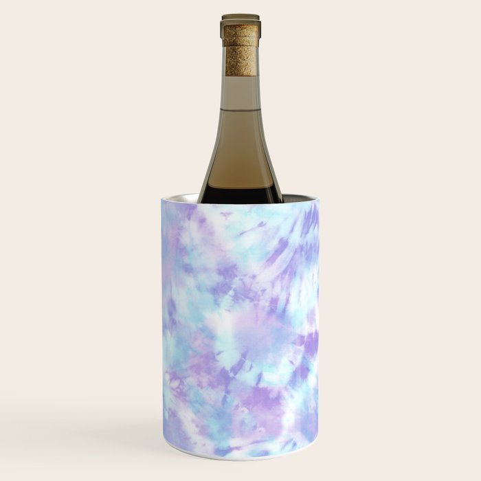 Purple and Blue Pastel Tie-Dye Wine Chiller Gallery Image 1