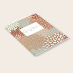 Festive, Floral Prints, Green, Terracotta, Red, Coloured Prints Notebook Gallery Image 2