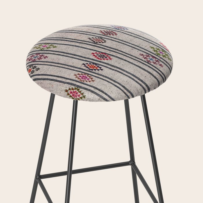 Moroccan Vintage Rug Stool Gallery Image 2