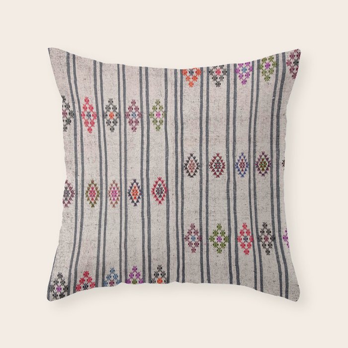 Moroccan Vintage Rug Throw Pillow Gallery Image 6