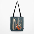 Winter Forest Fox Tote Bag Gallery Image 2