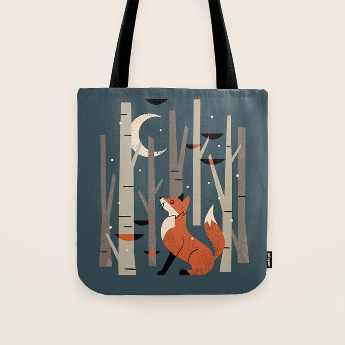 Winter Forest Fox Tote Bag Gallery Image 1