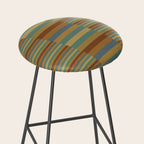 Mixed Stripes Pattern XX Retro Earthy Stool Gallery Image 2