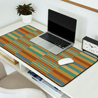 Mixed Stripes Pattern XX Retro Earthy Desk Mat Gallery Image 2