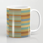 Mixed Stripes Pattern XX Retro Earthy Coffee Mug Gallery Image 1