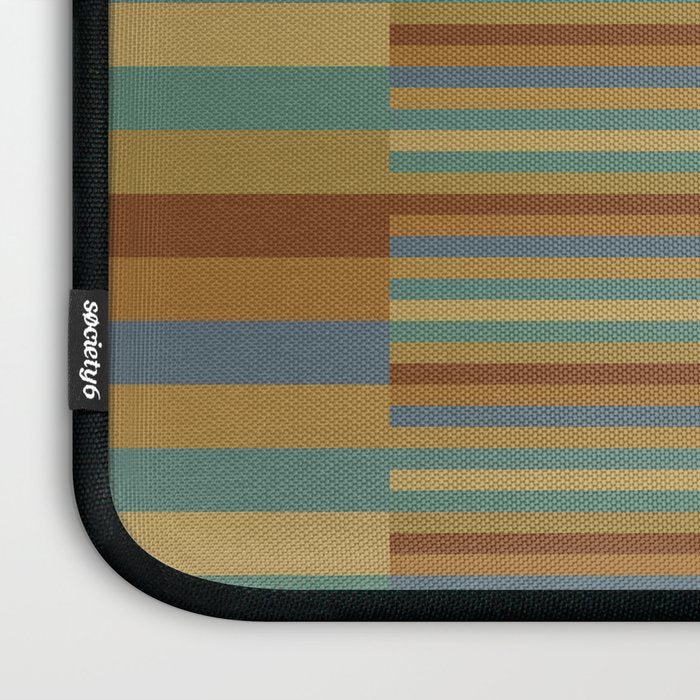 Mixed Stripes Pattern XX Retro Earthy Laptop Sleeve Gallery Image 3