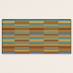 Mixed Stripes Pattern XX Retro Earthy Desk Mat Gallery Image 3