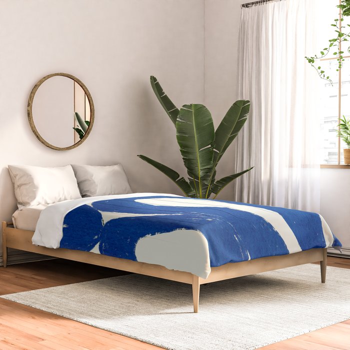 Abstract blue shapes pattern N02 Comforter Gallery Image 2