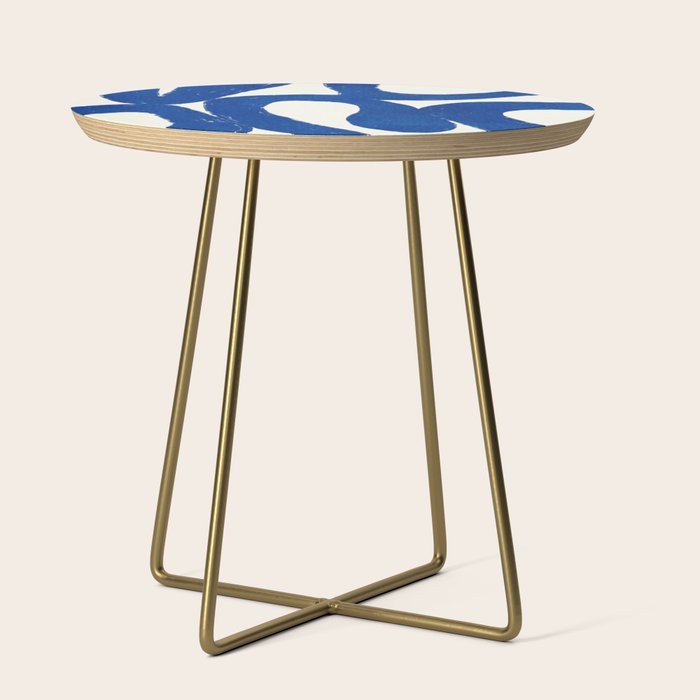 Abstract blue shapes pattern N02 Side Table Gallery Image 1