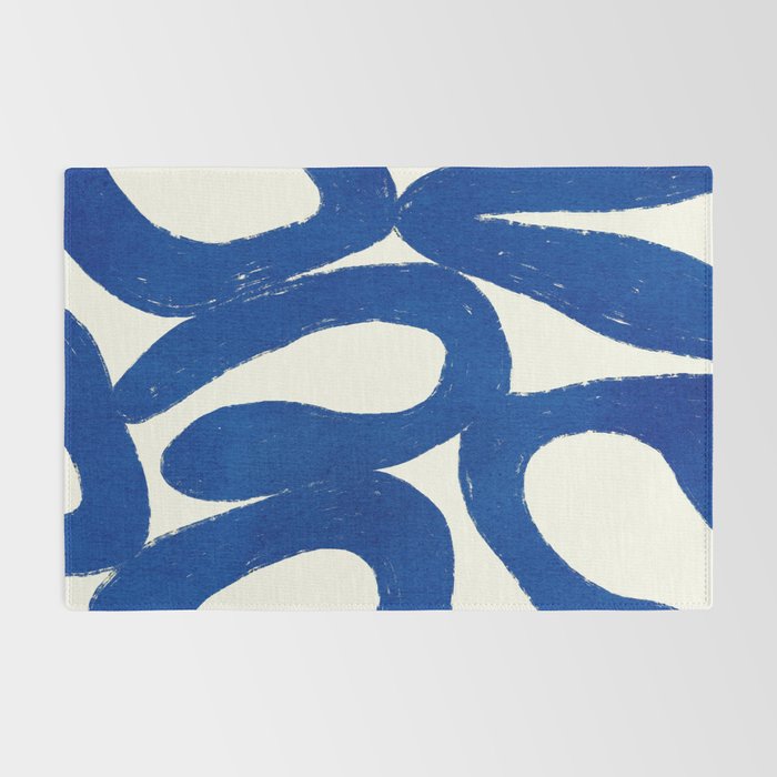 Abstract blue shapes pattern N02 Rug Gallery Image 2