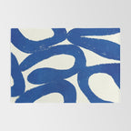 Abstract blue shapes pattern N02 Rug Gallery Image 2
