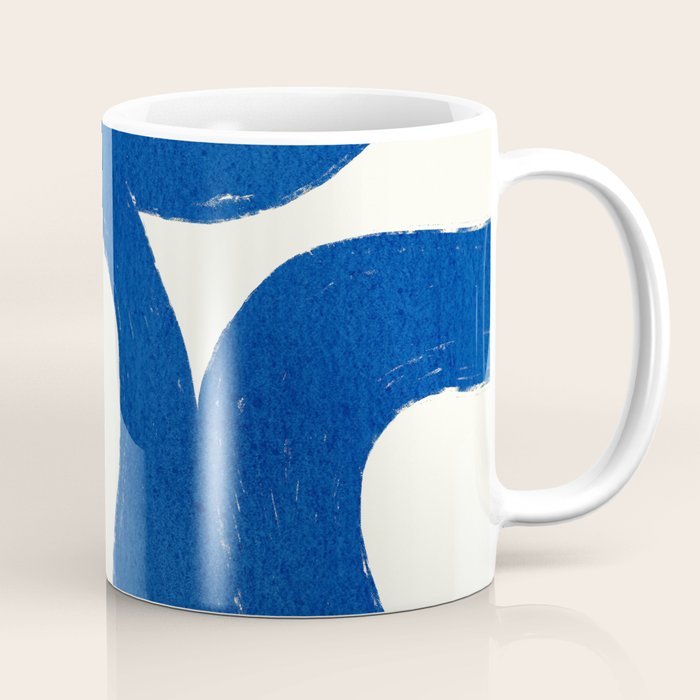 Abstract blue shapes pattern N02 Coffee Mug Gallery Image 1