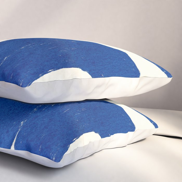 Abstract blue shapes pattern N02 Pillow Sham Gallery Image 3