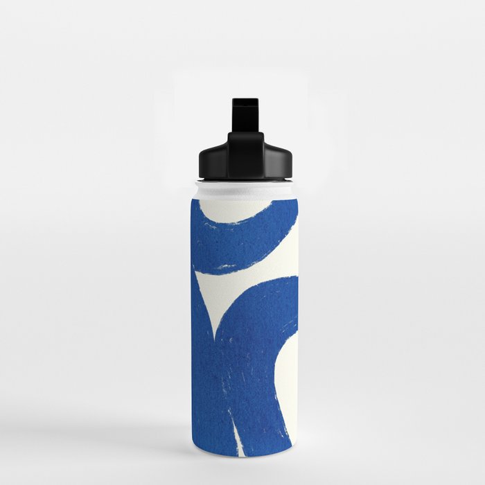 Abstract blue shapes pattern N02 Water Bottle Gallery Image 2
