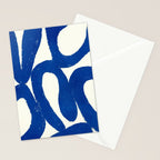 Abstract blue shapes pattern N02 Stationery Card Gallery Image 2