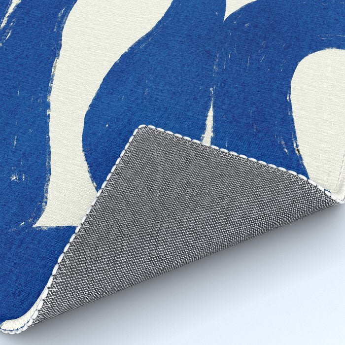 Abstract blue shapes pattern N02 Rug Gallery Image 4