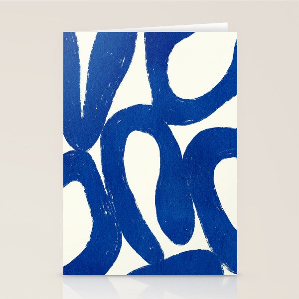 Abstract blue shapes pattern N02 Stationery Card Gallery Image 2