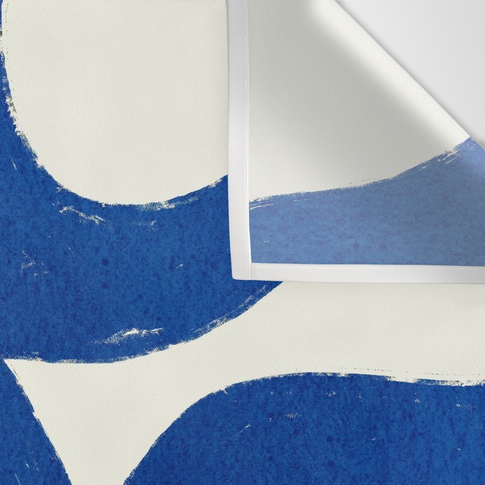 Abstract blue shapes pattern N02 Wall Tapestry Gallery Image 3